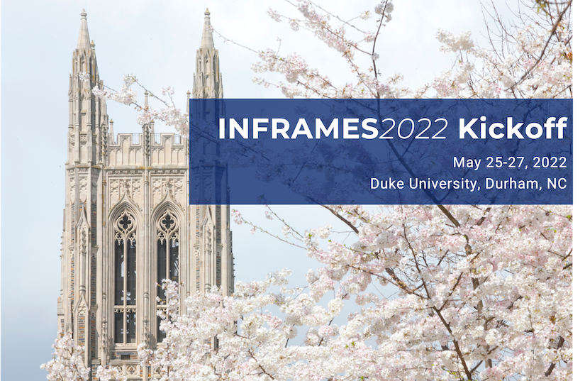 INFRAMES2022 Kickoff, May 25-27, 2022, Duke University, Durham, NC, Duke Chapel, cherry tree